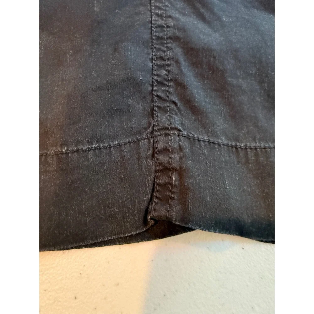 Eileen Fisher Linen Blend Cropped Utility Pants Womens 4 Black Draw Straight - Picture 3 of 11